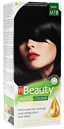 MM Beauty Permanente Haarfarbe MM Beauty Phyto & Farbe 125g - № M18 Schwarz