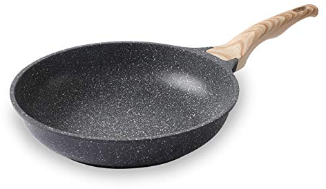 Motase Bratpfanne 28 cm | Induktion Pfanne | Schweizer Titan Antihaft Beschichtete | 100% PFOA-frei Kochgeschirr für Gasherd Induktion