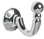 New Edge Blinds Pair of Metal Tieback Hooks for Curtains (Chrome)