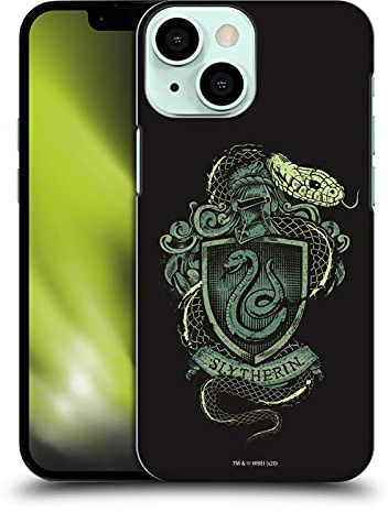 Head Case Designs Offizielle Zugelassen Harry Potter Slytherin Deathly Hallows XIV Harte Rueckseiten Handyhülle Hülle Huelle kompatibel mit Apple iPhone 13 Mini