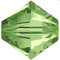 36 stk SWAROVSKI ELEMENTS XILION 5328 bicone beads, 3.8 x 4.2 mm Peridot (Swarovski-Elemente xilion 5328 Bicone-Perlen Grüne Peridot)