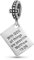 GNOCE Liebesbrief-Anhänger 925er Sterlingsilber baumelnde Charm-Perle eingelegt mit Rosen-Edelsteinen Schmuck Geschenk für Frauen Mädchen Tochter passend für Armbänder/Halskette (Bibel)