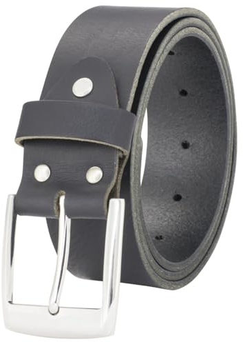 LINDENMANN Gürtel Herren Büffelleder 40 mm schwarz, Farbe/Color:schwarz, Size US/EU:Bundweite 115 cm Gesamtlänge 130 cm W 45.3 XXL