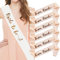 JVAENOUSN 7 Stück JGA Team Bride Schärpe Set mit Bride to be Schärpe für Junggesellinnenabschied Accessoires Frauen Dekoration（Weiß+Pink）