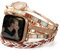 CHARMINGO Bracciale in pelle bohémien compatibile con cinturini Apple Watch per donne e uomini, 38 mm, 40 mm, 41 mm, multistrato avvolgente ed elegante, cinturino per Apple Watch serie 10, 9, 8, 7, 6,