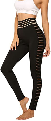 Sport Leggings mit Taschen High Waist Yogahose Enge, hohe Auftriebsübung, Farbe, Taille, Hose, Sporthose, Yoga, Frauen, Netz, atmungsaktiv, Gesäß, solide Leggings Damen High Waist Blickdicht Leggins
