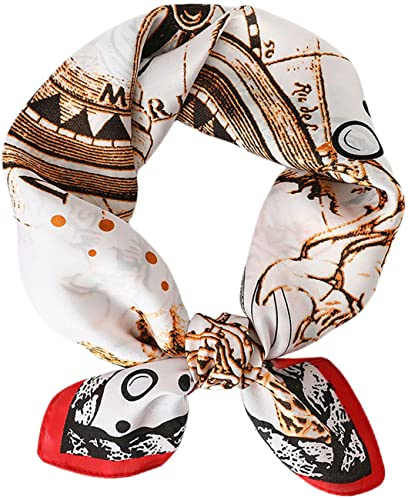 MAIRY Seidentuch Damen Halstuch Seide Große Seidentücher Schal für Haar Kopftuch Schals Weiches Satinschal Seiden Halstuch für Frauen 70 x 70 cm M070006