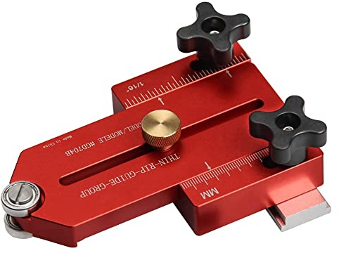 Wosieue Extended Thin Rip Jig Table Saw Jig Guide für Wiederholte Schmale Streifenschnitte. Funktioniert mit TischkreissäGen-FräSer-TischbandsäGen