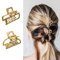 Juneyemo Lot de 2 mini pinces à cheveux en métal doré - Pinces à cheveux pour cheveux fins - Antidérapantes - Accessoires de cheveux pour femmes et filles (A)