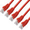 D.Square - 5 Piezas Cable Ethernet Internet LAN 0,5m, Cat.6 U/UTP Rojo, Cable de Red LSOH, Conector Rj45, 1 GB/S, Ideal para Router/Móderms, Switch, Repetidor, Ordenador, Portátil, Red Locales.