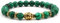 Armkette Herren, Männer Armband Grün Malachit Legierung Goldener Buddha Perlenarmbänder Modisches Geburtstagsgeschenk 19cmx8mm