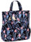 VASCHY Große Strandtasche, Strandtasche, Reisetasche, Strandtasche, große Umhängetasche für Shopping, Sommer-Schultertasche, Schwarze Blätter, One Size