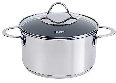 Kelomat, 1803-383, Fleischtopf mit Glasdeckel, 24cm 5.7L, Kelomat PERFEKT, LBH 35,4 x 25,5 x 20,4cm,
