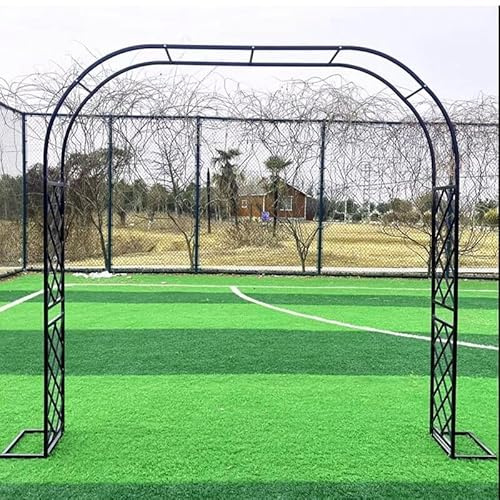 ARtsim Torbogen Rosenbögen für Kletterpflanzen Rankhilfe Rankgitter aus Metall stabil Rosengitter Gartenbogen Eisen 140/200/260/310/350cm Breite (Color : Schwarz, Size : 310cm x 250cm)