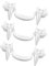 3 Pièces Dent de Vampire Rétractable Halloween Faux Dentier Crocs de Vampire Réutilisables Accessoires de Halloween d'horreur de Costume Cosplay de Fête pour Enfant Adulte