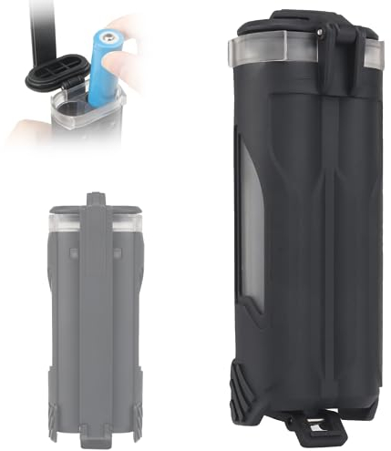 SIANKO MOLLE Taktische Batterie-Aufbewahrungsbox, für CR123/18650/AAA, zwei Löcher, wasserdicht, staubdicht, modulares, leichtes Batteriegehäuse, Schwarz , Einheitsgröße, Modern