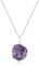 COAI Damen Kristall-Halskette mit echtem Amethyst-Anhänger und Silberkette für Frauen