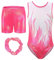 Happy Cherry Body Ginnastica Artistica Bambina Senza Maniche con Pantaloncini Leotards da Danza Classica Tag 12(11-12 anni)