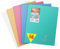Clairefontaine 981441C Lot de 10 Cahiers Agrafés Koverbook Silver - 24x32 cm - 96 Pages Grands Carreaux - Papier Blanc 90 g - Couverture Polypro Opaque - Couleur Aléatoire