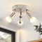 Glitzerlife LED Deckenstrahler 3 Flammig GU10 - Spotleuchten Schwenkbar 330° Modern Flurlampe Nickel Metall Rund Deckenspot für Wohnzimmer Schlafzimmer Küche Esszimmer Max.3x25W ohne Leuchtmittel