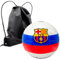 ms móvil shop Offizieller Fußball FC Barcelona, Regulierung, Größe 5, perlweiß, Blaugrana Wappen FCB Barça, offizielles Produkt + schwarzer Rucksack für Sommer, Strand, Pool, Feld