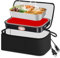 tuhood Horno portátil, calentador de alimentos portátil 4 en 1, 12/24/110/220 V, mini calentador de alimentos para microondas para recalentar o cocinar alimentos en coche, camión, trabajo oficina
