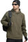 FREE SOLDIER Felpa Invernale Calda con Cappuccio da Uomo, Maglia con Cerniera 1/4, Antivento, Giacca Tattica da Esterno in Pile per l'Esercito Giacca da Lavoro (Verde, M)