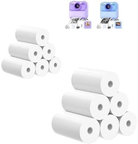 masterbee Printing paper, Replacement Paper of Instant Print Camera, Refill Thermal Paper 12 Rolls, Photo Printing Paper, BPA Free