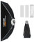 TARION Faltbare Softbox mit Bowens Halterung: 30 x 120cm Quick Release Fotografie Softboxen mit Glitter Strip Square Soft Box Stripbox für Studio Photography Video Blitz Licht SOFTBEAM(SQ-30120F)
