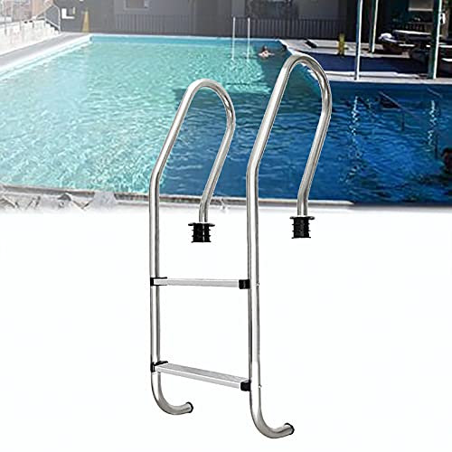 Escalera de Piscina de acero Inoxidable, de Entrada y Salida para Piscinas enterradas con Juego Completo de Accesorios