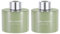 sourcing map 2pcs Empty Glass Diffuser Bottle 140ml/4.7oz Refillable Fragrance Accessories Aromatherapy Jar Container for Replacement Reed Diffuser DIY Home Bathroom Green with Silver Tone Cap