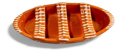 N.2 Traditional Portuguese Hand Painted Terracotta Chorizo Roaster Clay Cooking Dish