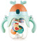 Bestele Bebe Tasse Apprentissage, Tasse Paille Enfant Anti Fuite Gobelet Bebe avec Poignée Cordon, Biberon Eau Bebe Silicone pour Enfants de plus 6 mois