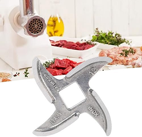 Topyond #12 Lama per tritacarne, Sostituzione Coltello in Acciaio Inossidabile, Misura Universale per Tritacarne, Accessori per la Lavorazione degli Alimenti, Installazione Facile