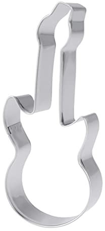 Cabilock Großer Ausstechform Gitarrenform Edelstahl Antihaftbeschichtet Backen Fondant Keksausstecher Kuchenform Für Zuhause Und Konditorei