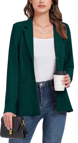 MINTLIMIT Women's Blazer Suit Long Sleeve Jackets Button Lapel Open Front Cardigans Work Office Blazer Jacket with Pockets