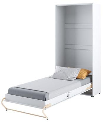 Friderik Concept PRO 3 CP-03 Wandklappbett Vertikal Schrankbett mit Presto-Matratze, 90x200 cm (Weiß)