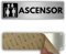 LEIASA | Señal Adhesiva Ascensor - 5x18 cm - Grosor 0.8 mm - Aluminio - Signo Ascensor - Cartel Adhesivo 3M - Indicador para Elevadores - Ascensor