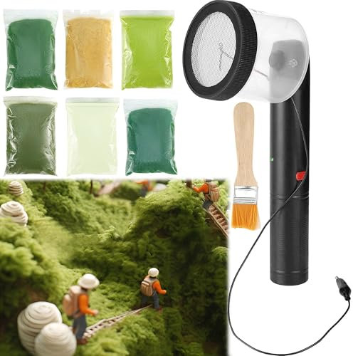 XUBX Mini fioriera elettrostatica portatile per erba, kit applicatore statico per scenari fai da te, per modellismo di tavoli di sabbia elettrostatici, per tavolo di sabbia elettrostatico, materiali