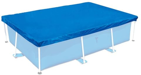 Rechteckige Poolabdeckung 260x160 cm - Wetterfest & Wasserdicht - Staubschutz Für Aufblasbare Pools - Sommer-Abdeckplane Mit Verstärkten Rändern (Inkl. Befestigungsseil)