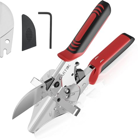 GARTOL Ratchet Miter Shears, Adjustable 22.5°-135° Angle Cutter