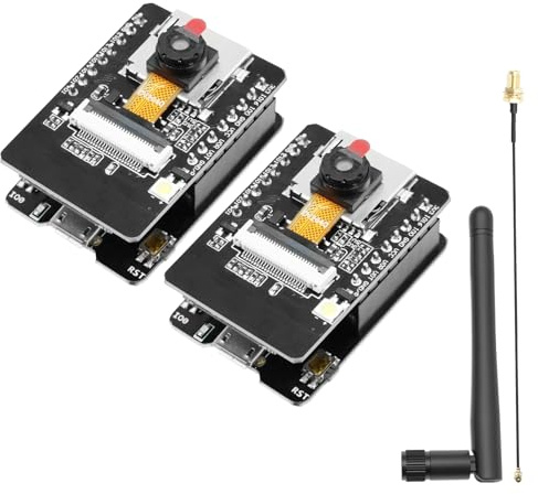 APKLVSR für ESP32 CAM Entwicklungsplatine, ESP32-CAM MB WiFi/Bluetooth DC 5V Dual-Core Modul mit 2,4 G Antennen IPEX, 2640 Kamera-TF-Karten,Kompatibel mit Arduino(2 Stück)