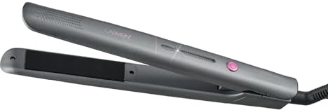 Carmen C81233 Neon Hair Straightener with Ceramic Plates and Anti Tangle 360 Degree Swivel Cord, Graphite Grey and Neon Pink