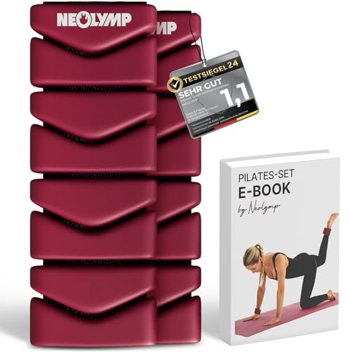 NEOLYMP Pilates Gewichtsmanschetten 2er Set – je 0,5 kg Ankle Weights aus Silikon – verstellbare Gewichte für Beine & Arme – schweiß- & wasserabweisende Knöchelgewichte