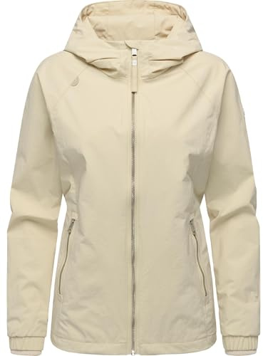 Ragwear Damen leichte Übergangsjacke kurze wasserdichte und atmungsaktive Funktionsjacke mit verstellbarer Kapuze Dizzea XS-XXL