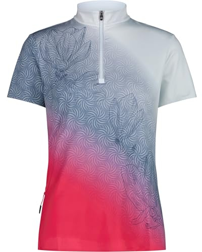 CMP Woman T-Shirt Free Bike Sky Blue-Magenta | Frisch auf jeder Radtour, Schnelltrocknender Komfort, Beweglicher Stretch, Femininer Blumenprint