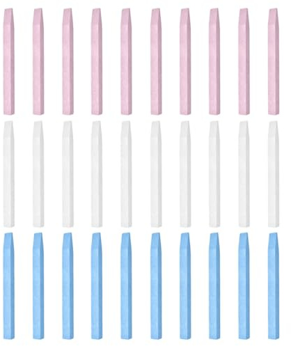 UKCOCO 30pcs Stone Nail Buffing Tools and Files for Natural Nails with Fine Sand Surface and Glue Removing Feature, for Manicure and Pedicure