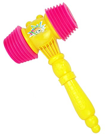 Temeemeg Martello stridulo Martelletto di plastica Giocattolo stridulo Fischio Giocattolo con Suono per Bambini Martello per bomboniere per Neonati e Feste