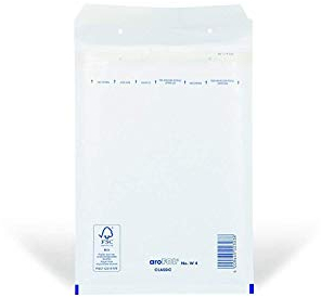 100 x Luftpolsterversandtaschen Weiss - Gr. D / 4 [ 200 x 275 mm ] Luftpolstertaschen Versandtaschen Umschläge