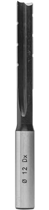 ENT 25457 Langlochfräsbohrer WS, Schaft (S) 13 mm, Ø 12 mm, Nutzlänge (NL) 80 mm, GL 135 mm, rechtsdrehend, gerade Ausführung
